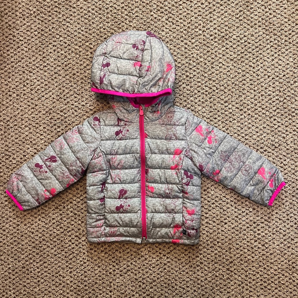 Baby Gap Disney Minnie Mouse Jacket Toddler Girls‎ Size 3T Puffer Hooded Winter